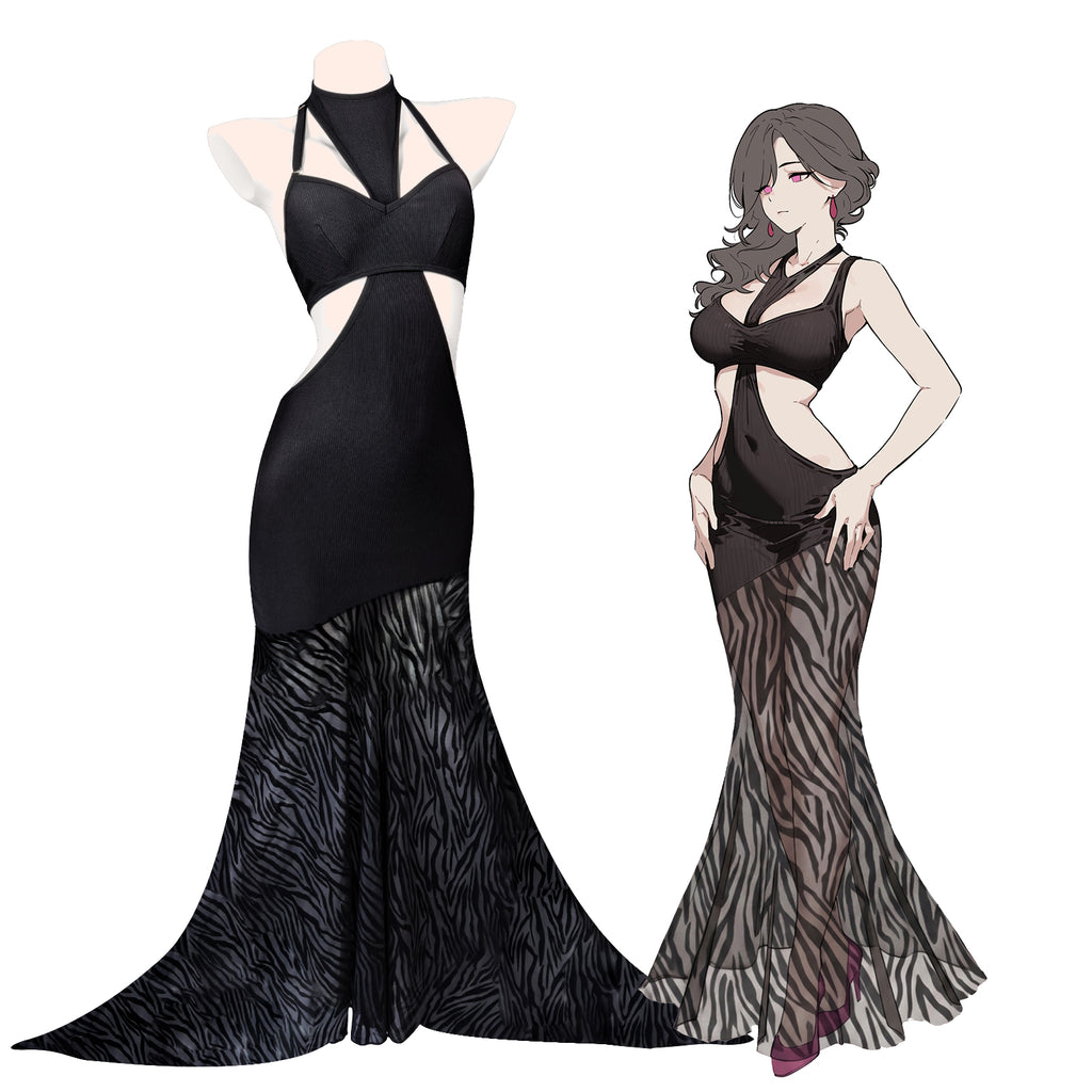Lace Mesh Mermaid Dress HK013