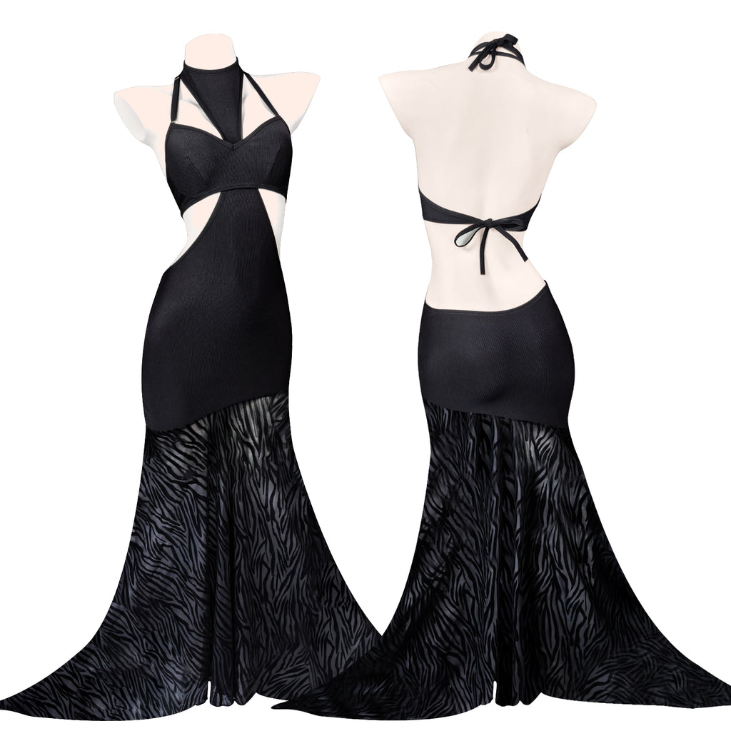 Lace Mesh Mermaid Dress HK013