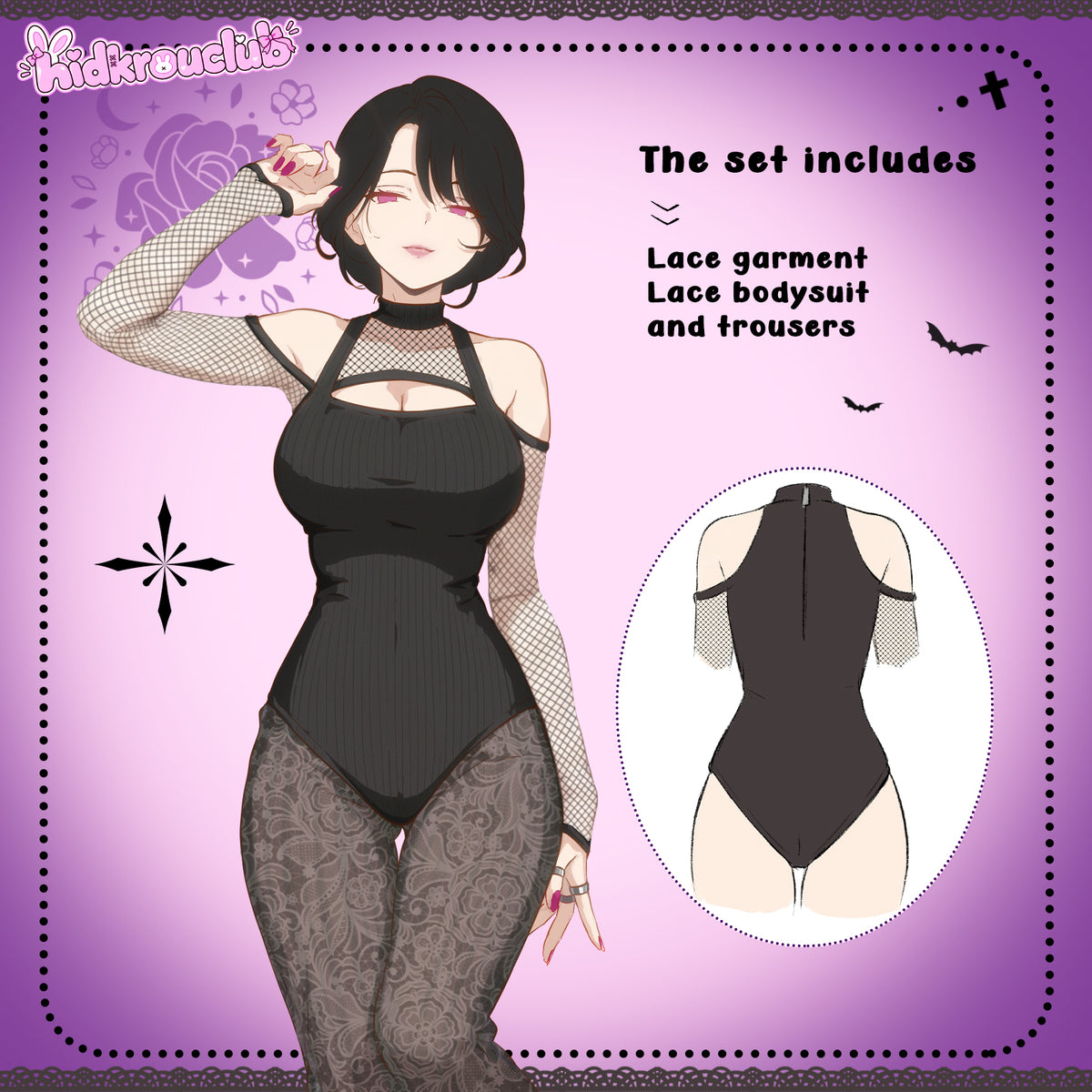 Pre-Sale Hollow-Out Mesh Bodysuit HD015