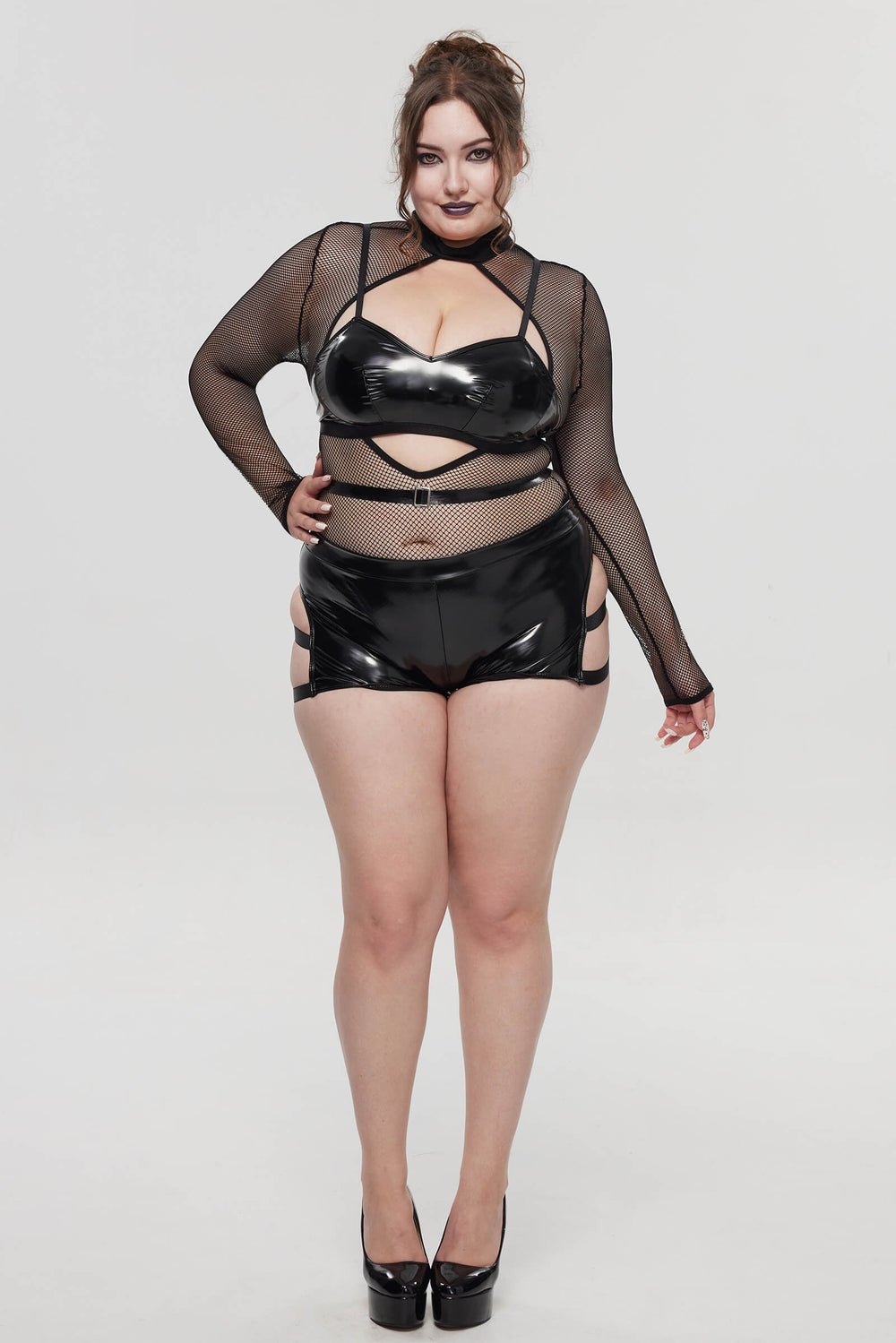 GothicFishnetMotorcycleLingerieSet_3