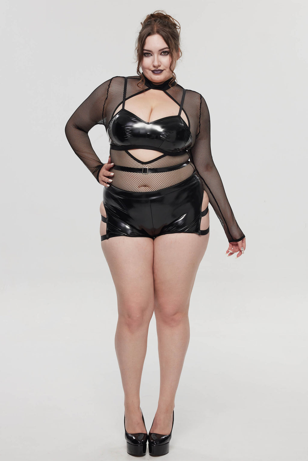 GothicFishnetMotorcycleLingerieSet_3