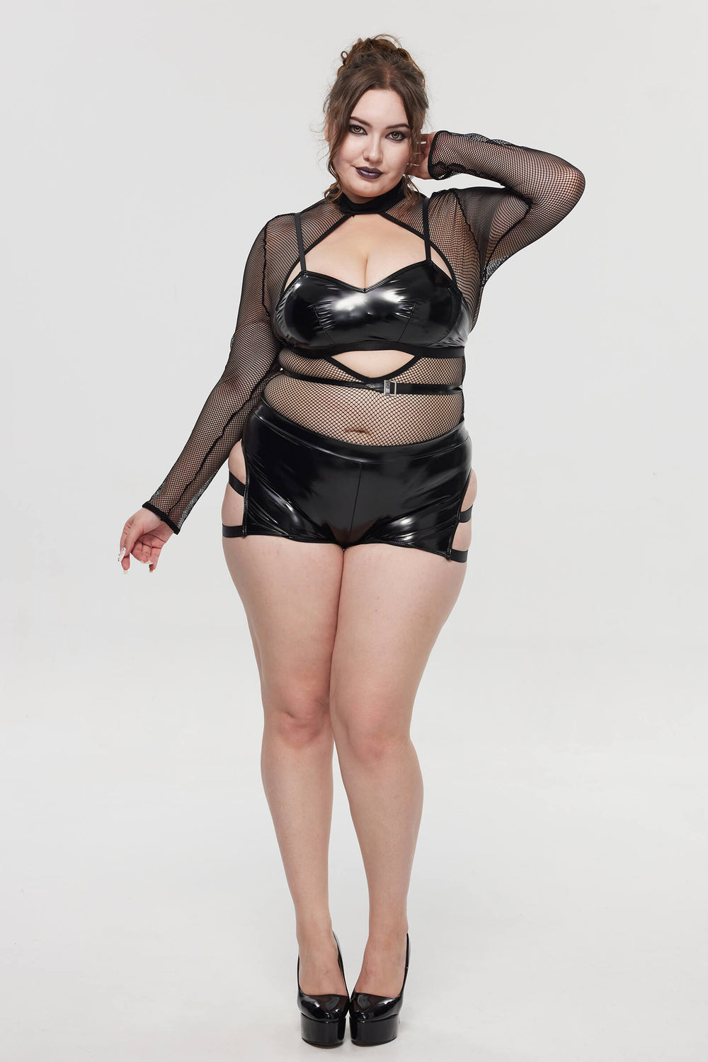 GothicFishnetMotorcycleLingerieSet_4
