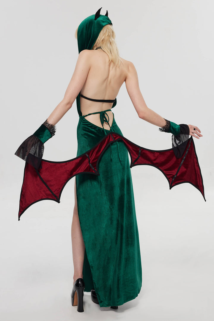 Gothic Green Devil Wing Costume Set HK008