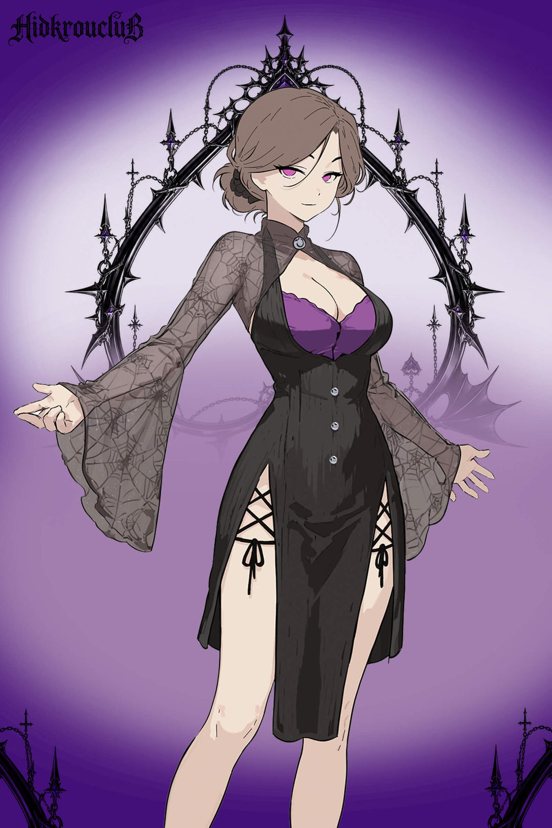 GothicLaceSpiderLingerieSet1