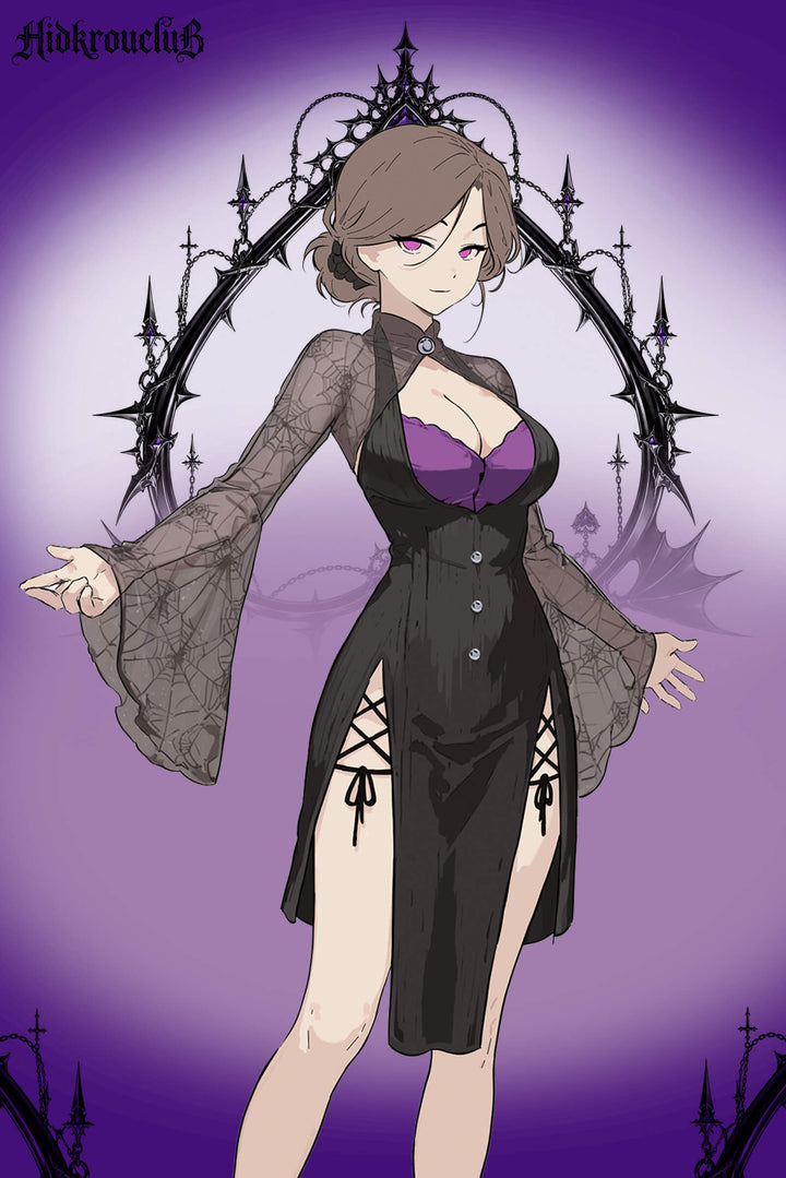 GothicLaceSpiderLingerieSet1