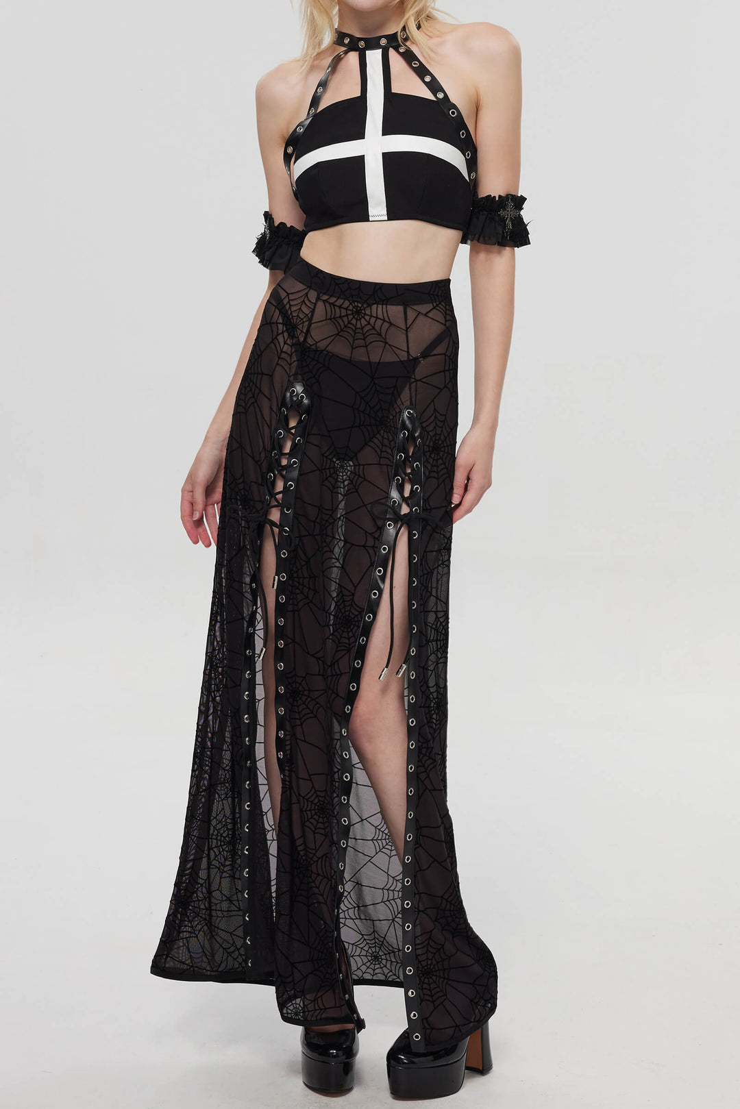 Gothic Nun Sleeveless 3-Piece Costume Set HK007