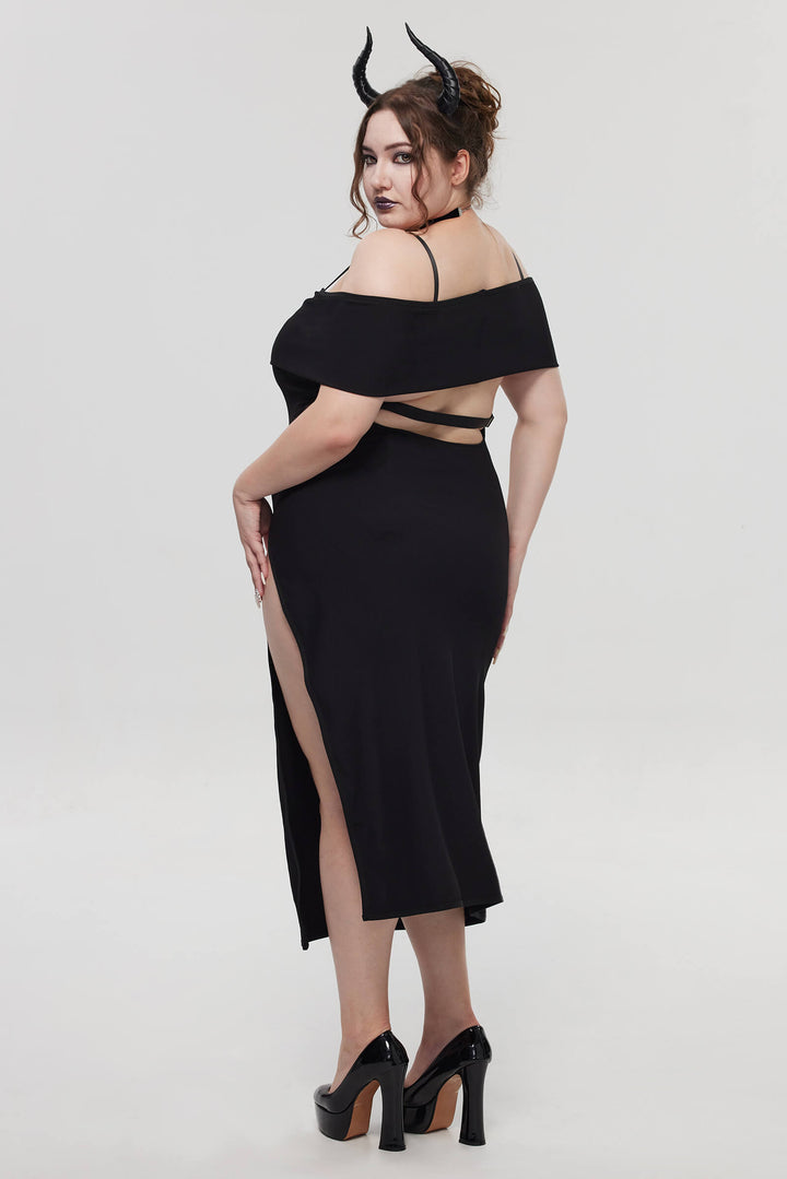 GothicOffShoulderBlackDress_7