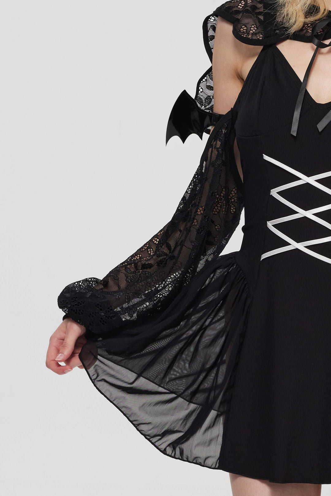 Gothic Devil Mini Dress Costume (3-Piece Set) HK004